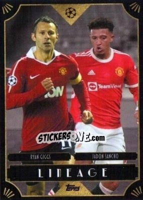 Sticker Jadon Sancho / Ryan Giggs - UEFA Champions League Deco 2021-2022 n. 106 - Topps