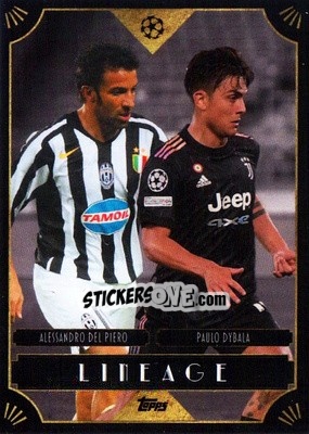 Cromo Paulo Dybala / Alessandro Del Piero - UEFA Champions League Deco 2021-2022 - Topps