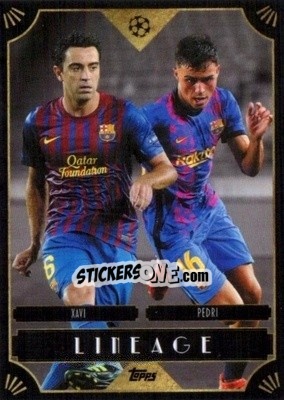 Sticker Pedri / Xavi - UEFA Champions League Deco 2021-2022 n. 109 - Topps