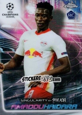 Sticker Amadou Haidara - Chrome X Steve Aoki UEFA Champions League Neon Future 2020-2021 - Topps