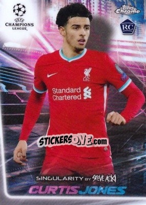 Sticker Curtis Jones - Chrome X Steve Aoki UEFA Champions League Neon Future 2020-2021 - Topps