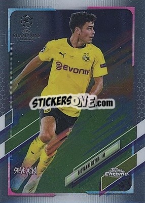 Cromo Giovanni Reyna - Chrome X Steve Aoki UEFA Champions League Neon Future 2020-2021 - Topps