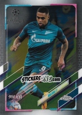 Sticker Malcom - Chrome X Steve Aoki UEFA Champions League Neon Future 2020-2021 n. 41 - Topps