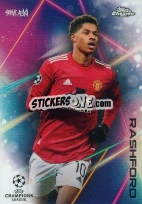 Sticker Marcus Rashford - Chrome X Steve Aoki UEFA Champions League Neon Future 2020-2021 n. NL-7 - Topps