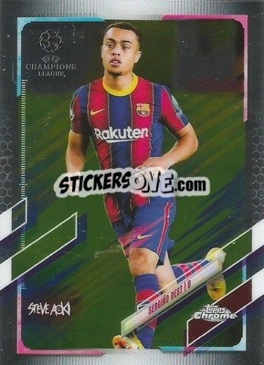 Figurina Sergino Dest - Chrome X Steve Aoki UEFA Champions League Neon Future 2020-2021 - Topps