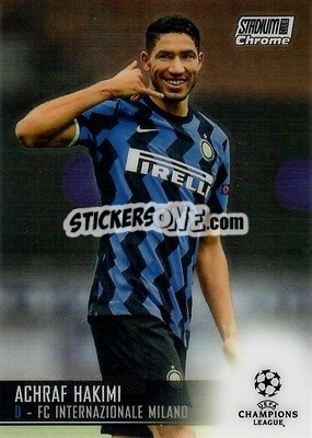 Sticker Achraf Hakimi - Stadium Club Chrome UEFA Champions League 2020-2021 n. 93 - Topps