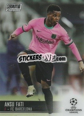 Sticker Ansu Fati - Stadium Club Chrome UEFA Champions League 2020-2021 n. 83 - Topps
