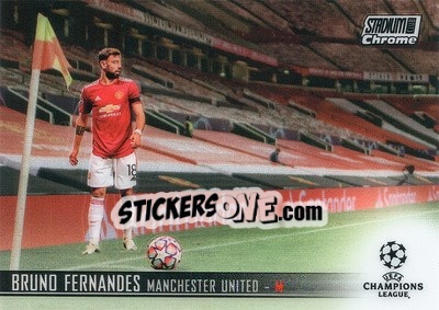 Sticker Bruno Fernandes - Stadium Club Chrome UEFA Champions League 2020-2021 n. 80 - Topps