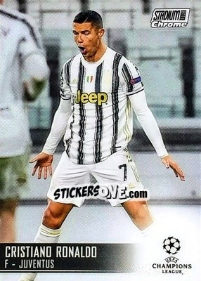 Sticker Cristiano Ronaldo - Stadium Club Chrome UEFA Champions League 2020-2021 n. 100 - Topps
