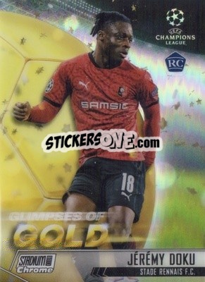 Sticker Jeremy Doku - Stadium Club Chrome UEFA Champions League 2020-2021 n. GG-JD - Topps