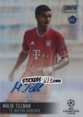 Sticker Malik Tillman - Stadium Club Chrome UEFA Champions League 2020-2021 n. CA-MT - Topps
