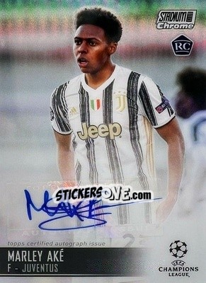 Sticker Marley Ake - Stadium Club Chrome UEFA Champions League 2020-2021 n. CA-MA - Topps