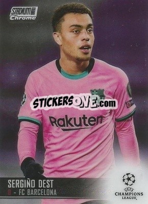 Sticker Sergino Dest - Stadium Club Chrome UEFA Champions League 2020-2021 n. 16 - Topps