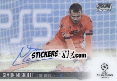 Sticker Simon Mignolet - Stadium Club Chrome UEFA Champions League 2020-2021 n. CA-SM - Topps