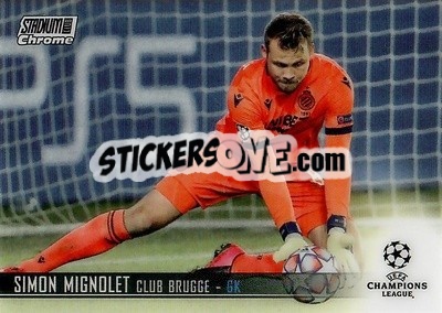 Sticker Simon Mignolet - Stadium Club Chrome UEFA Champions League 2020-2021 n. 94 - Topps