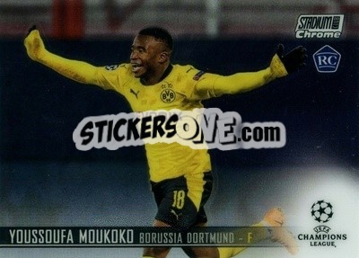 Sticker Youssoufa Moukoko - Stadium Club Chrome UEFA Champions League 2020-2021 n. 57 - Topps