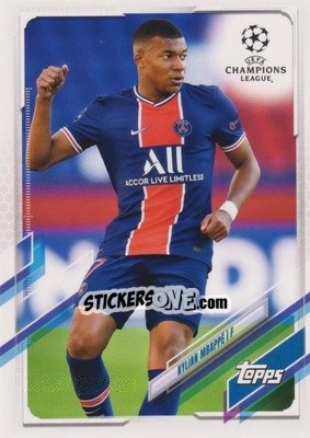 Sticker Kylian Mbappe - UEFA Champions League 2020-2021. Japan Edition n. 95 - Topps