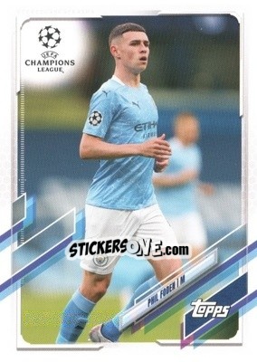 Sticker Phil Foden - UEFA Champions League 2020-2021. Japan Edition n. 34 - Topps