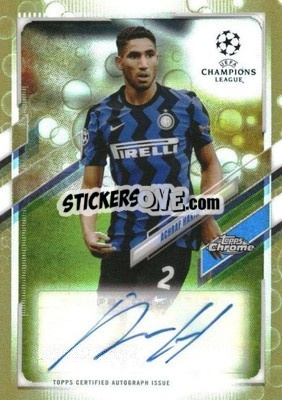 Sticker Achraf Hakimi - UEFA Champions League Chrome 2020-2021 n. CA-AH - Topps