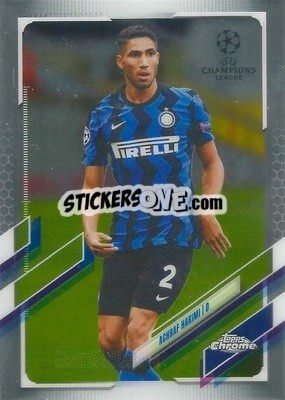 Sticker Achraf Hakimi - UEFA Champions League Chrome 2020-2021 n. 31 - Topps