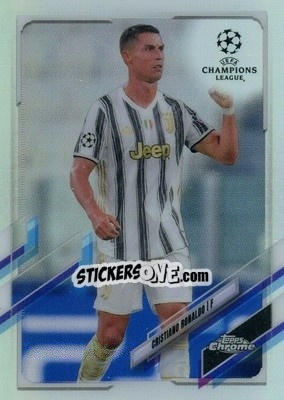 Sticker Cristiano Ronaldo - UEFA Champions League Chrome 2020-2021 n. 100V - Topps