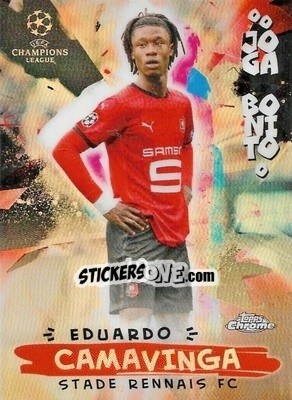 Sticker Eduardo Camavinga - UEFA Champions League Chrome 2020-2021 n. JB-4 - Topps