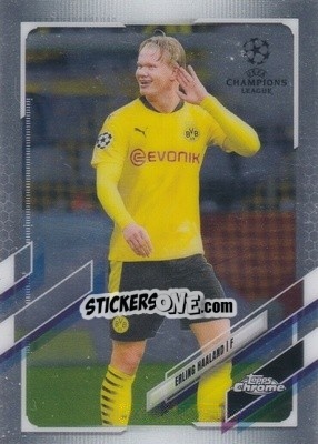 Sticker Erling Haaland - UEFA Champions League Chrome 2020-2021 n. 49 - Topps