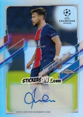 Sticker Juan Bernat - UEFA Champions League Chrome 2020-2021 n. CA-JBE - Topps