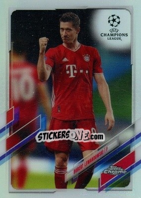 Sticker Robert Lewandowski - UEFA Champions League Chrome 2020-2021 n. 50V - Topps