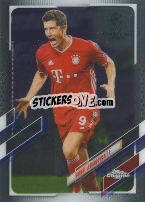Sticker Robert Lewandowski - UEFA Champions League Chrome 2020-2021 n. 50 - Topps