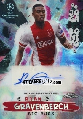 Sticker Ryan Gravenberch - UEFA Champions League Chrome 2020-2021 n. JB-19 - Topps