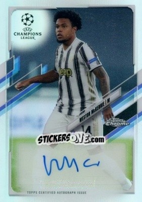 Sticker Weston McKennie - UEFA Champions League Chrome 2020-2021 n. CA-WMC - Topps
