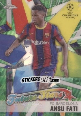 Sticker Ansu Fati - UEFA Champions League Chrome 2020-2021. Sapphire Edition n. FS-AF-g - Topps