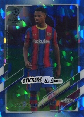 Sticker Ansu Fati - UEFA Champions League Chrome 2020-2021. Sapphire Edition n. 15 - Topps