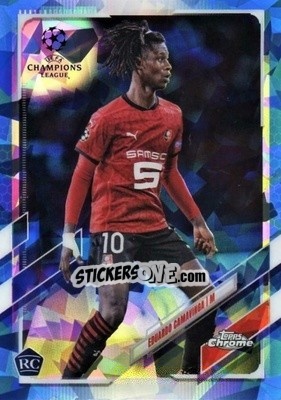 Sticker Eduardo Camavinga - UEFA Champions League Chrome 2020-2021. Sapphire Edition n. 44 - Topps