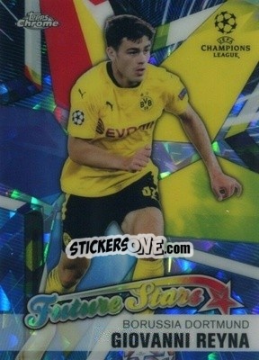 Sticker Giovanni Reyna - UEFA Champions League Chrome 2020-2021. Sapphire Edition - Topps