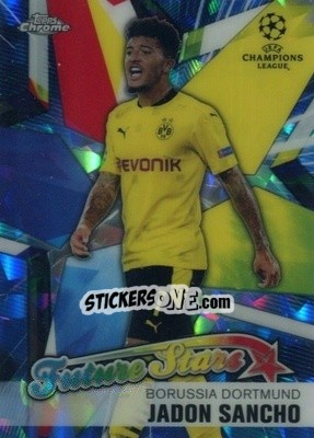 Figurina Jadon Sancho - UEFA Champions League Chrome 2020-2021. Sapphire Edition - Topps