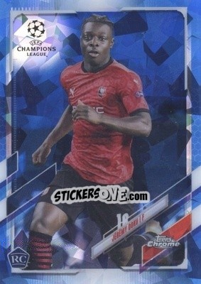 Figurina Jeremy Doku - UEFA Champions League Chrome 2020-2021. Sapphire Edition - Topps