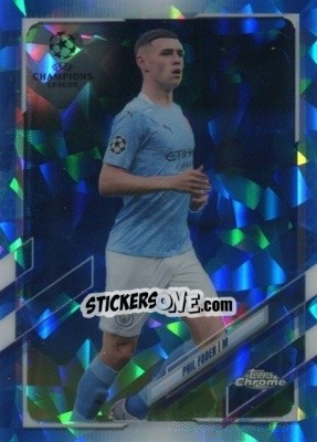 Sticker Phil Foden - UEFA Champions League Chrome 2020-2021. Sapphire Edition n. 34 - Topps