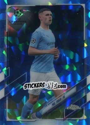 Figurina Phil Foden - UEFA Champions League Chrome 2020-2021. Sapphire Edition - Topps