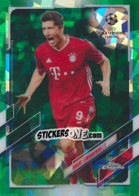 Sticker Robert Lewandowski - UEFA Champions League Chrome 2020-2021. Sapphire Edition n. 50g - Topps