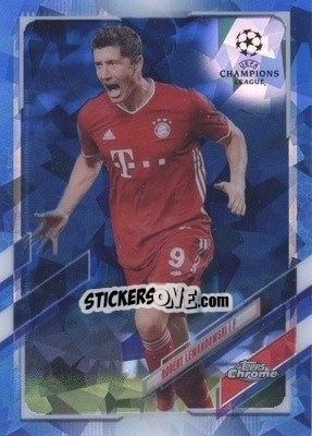 Sticker Robert Lewandowski - UEFA Champions League Chrome 2020-2021. Sapphire Edition n. 50 - Topps