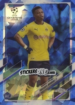 Sticker Youssoufa Moukoko - UEFA Champions League Chrome 2020-2021. Sapphire Edition - Topps
