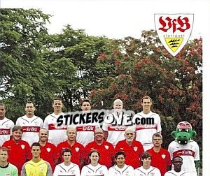 Sticker Командное фото (правый верх) - Vfb Stuttgart 2009-2010 n. 3 - Panini