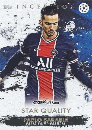 Figurina Pablo Sarabia - Uefa Champions League Inception 2020-2021 n. 56 - Topps