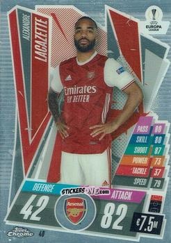 Sticker Alexandre Lacazette - UEFA Champions League Chrome 2020-2021. Match Attax n. 40 - Topps