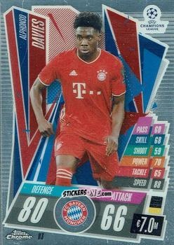 Figurina Alphonso Davies - UEFA Champions League Chrome 2020-2021. Match Attax n. 83 - Topps