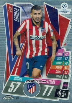 Figurina Angel Correa - UEFA Champions League Chrome 2020-2021. Match Attax n. 63 - Topps