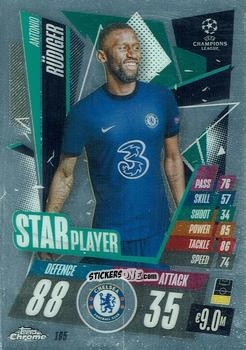 Figurina Antonio Rudiger - UEFA Champions League Chrome 2020-2021. Match Attax n. 165 - Topps