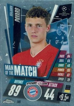 Figurina Benjamin Pavard - UEFA Champions League Chrome 2020-2021. Match Attax n. 185 - Topps